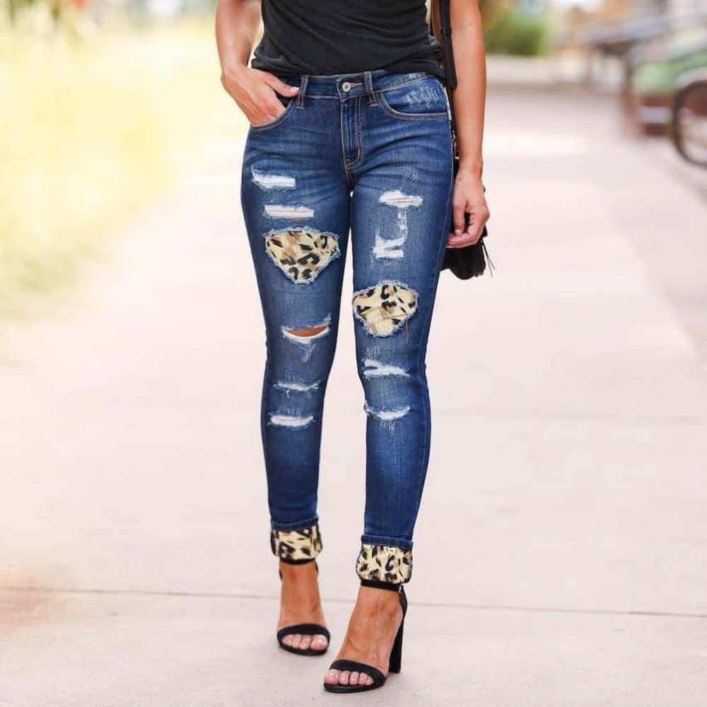 KanCan Leopard Jeans